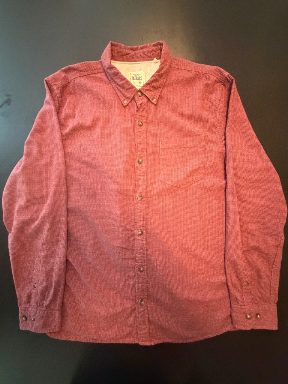Fat Face Button Down Long Sleeve Light Flannel Shirt Men’s XL